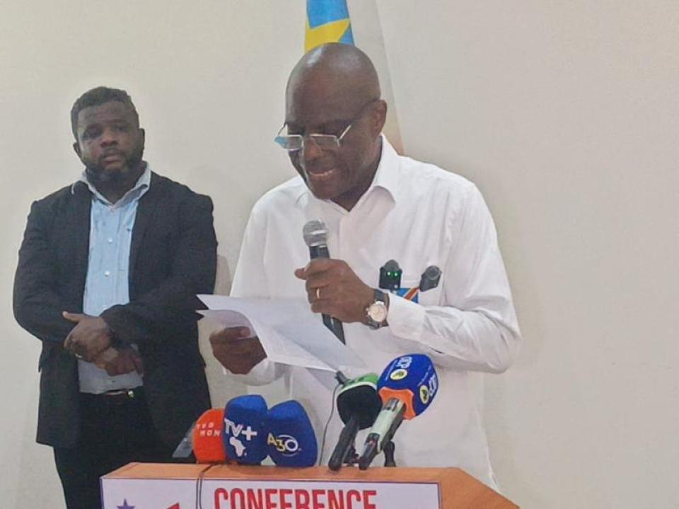 Martin Fayulu Madidi, lors de la Conférence de presse de ce vendredi 8 mai 2026