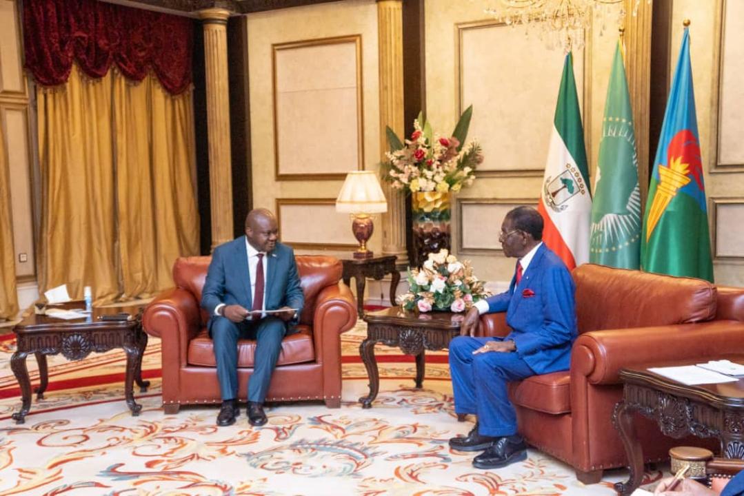 Crispin MBADU reçu par Teodoro  Obiang Ngwema ce vendredi 08 mai 2026