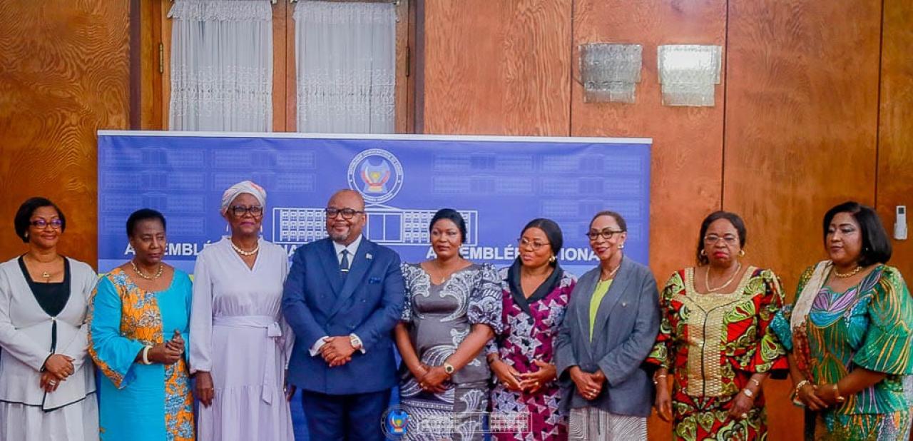 Le Président de l'Assemblée nationale Aimé Boji et le Réseau des Femmes parlementaires
