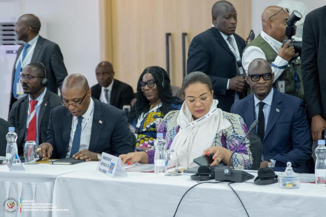 Thérèse KayikwambaWagner, ministre d'État en charge des Affaires Étrangères, ce lundi 11 mai 2026, lors du Africa Forward Summit 2026, organisé à Nairobi, au Kenya