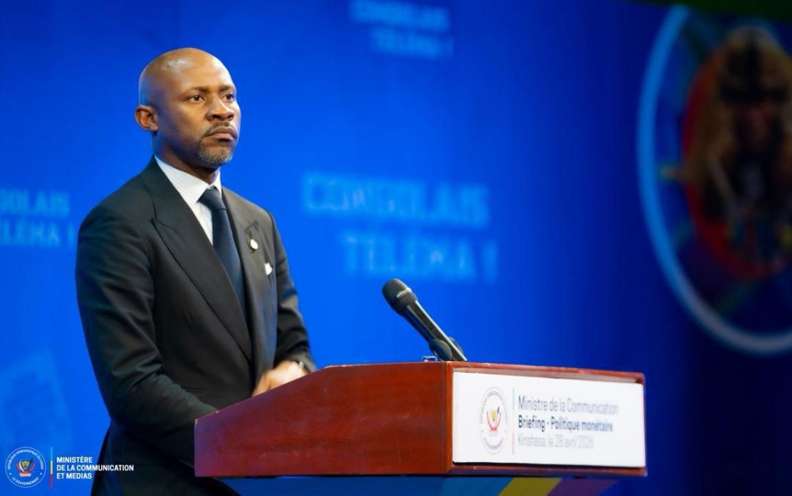 Patrick Muyaya Katembwe, ministre de la Communication et Médias, porte-parole du gouvernement de la RDC