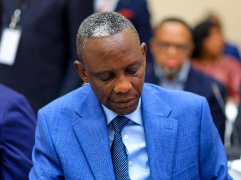 Le ministre congolais des infrastructures et travaux publics, John Banza lors de la 9è session de la commission permanente mixte RDC-OUGANDA