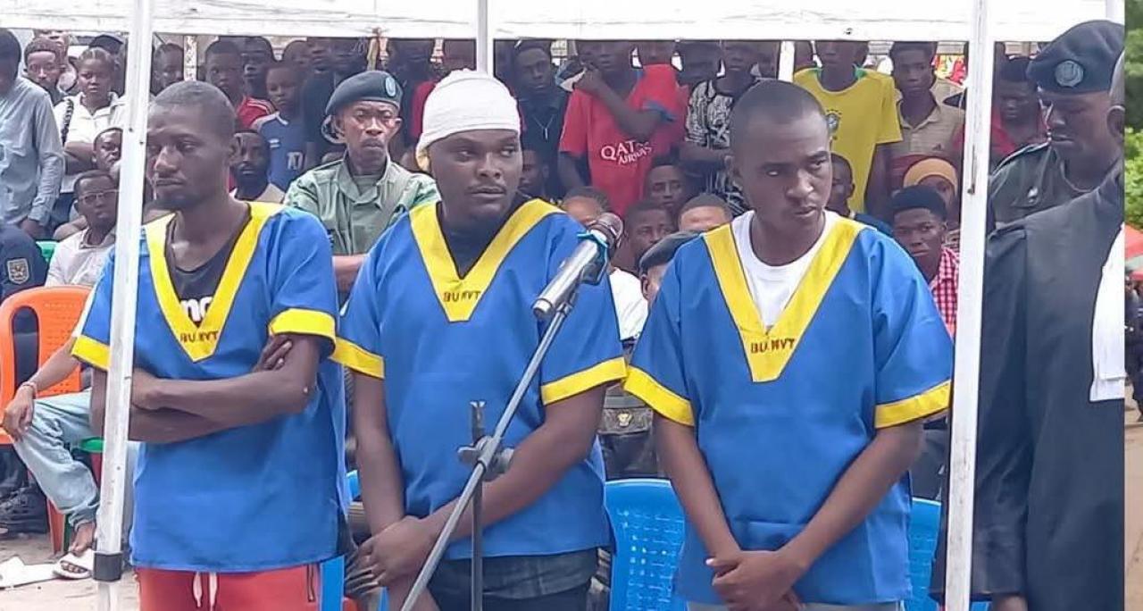Les présumés braqueurs de Barumbu lors d'une audience publique