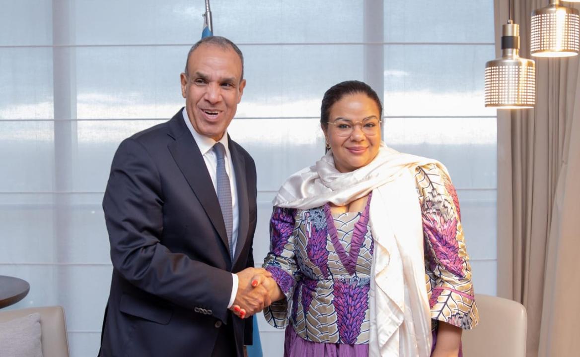 La ministre des affaires étrangères Thérèse Kayikwamba et son homologue égyptien Badr Abdelatty [photo d'illustration]