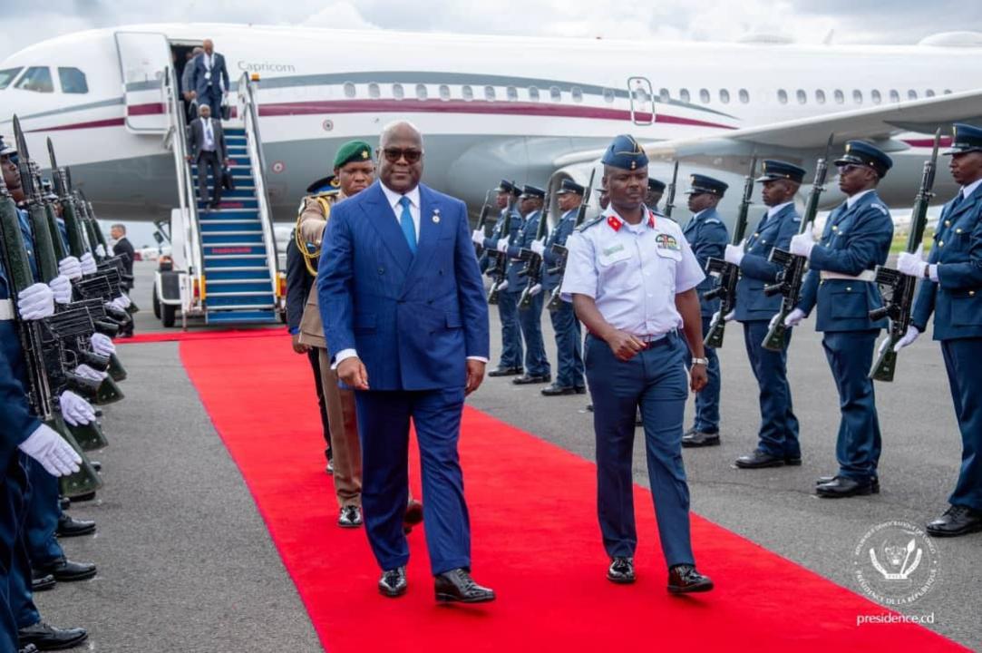 Le président Félix Tshisekedi lors de son arrivée à Nairobi en marge du sommet Africa Forward 2026