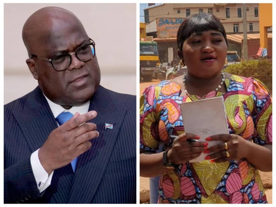 Le Président de la République Félix Tshisekedi et Madame Arlette Masika Mahulu,  Secrétaire de l’ACDIP [photo d'illustration]