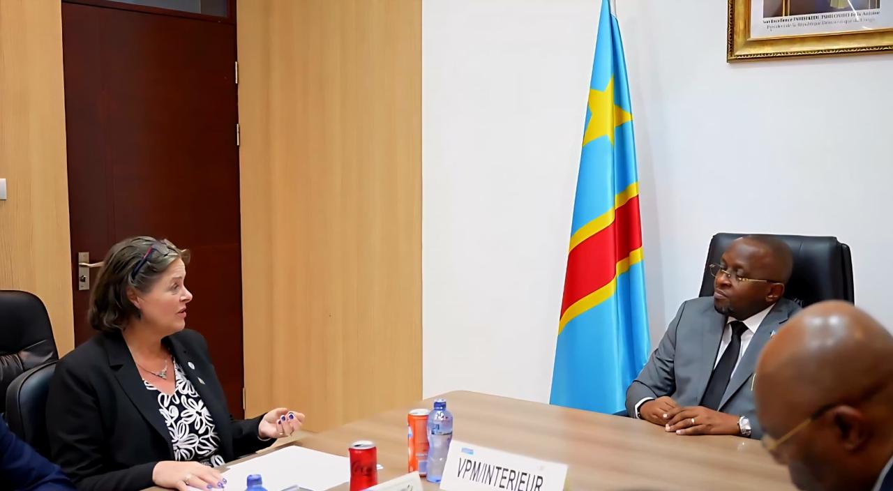 Vivian van de Perre de l’ONU reçue par le VPM Jacquemain Shabani [photo d'illustration]