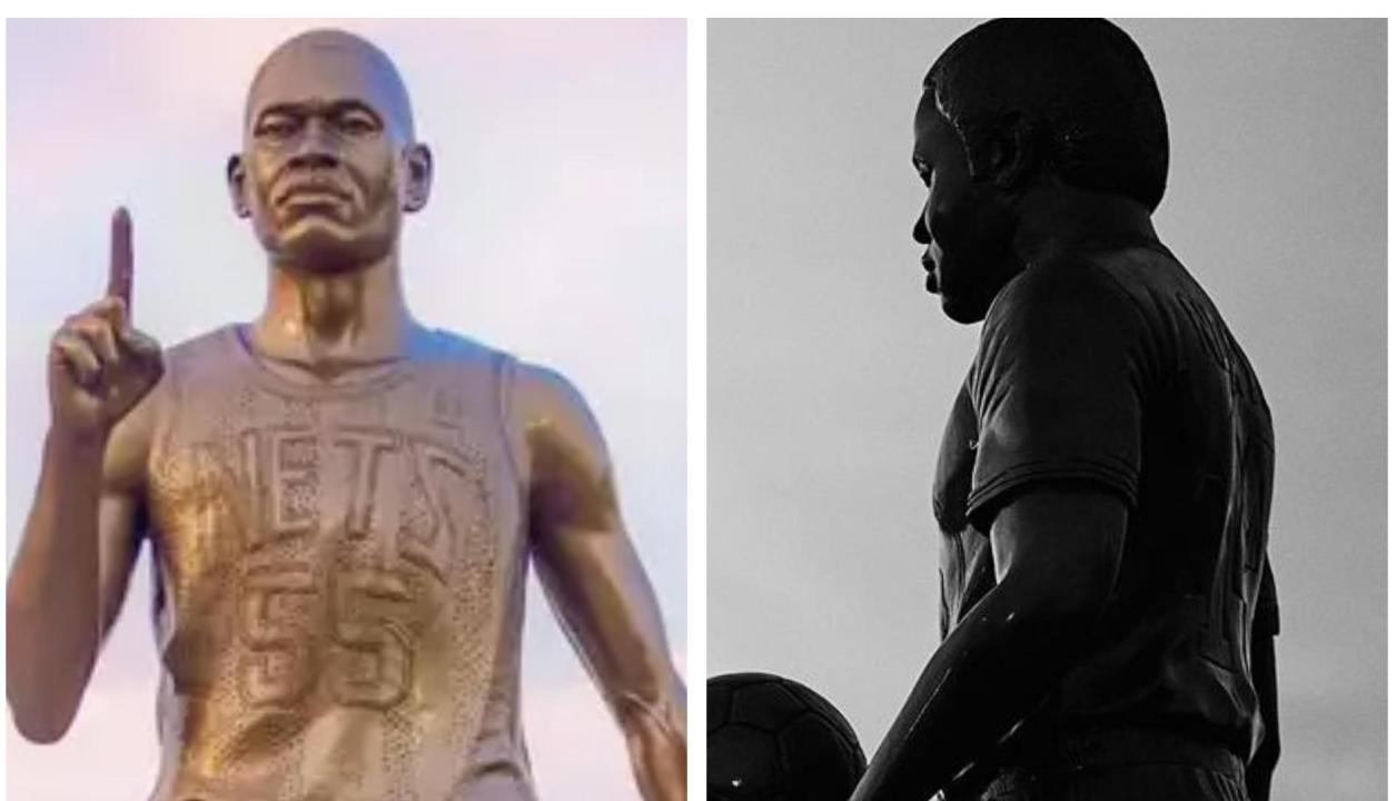 Les Statues de Mutombo Dikembe et Pierre Ndaye.