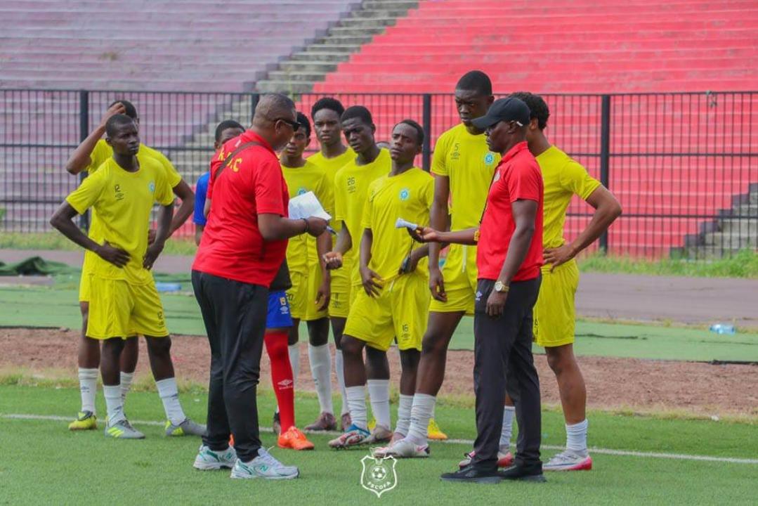 Les Léopards U17 lors d'une séance d'entraînement au Stade Tata Raphaël [photo d'illustration]