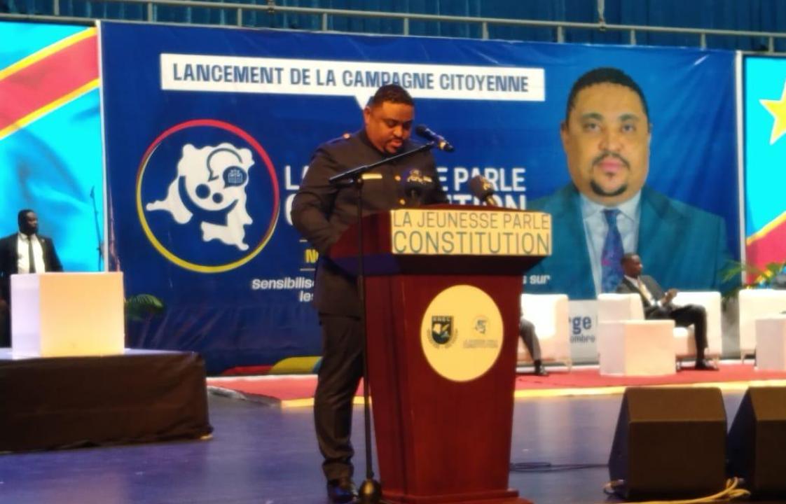 Serge Etinkum, membre de l'USN et initiateur de la campagne citoyenne "La jeunesse parle de la Constitution"