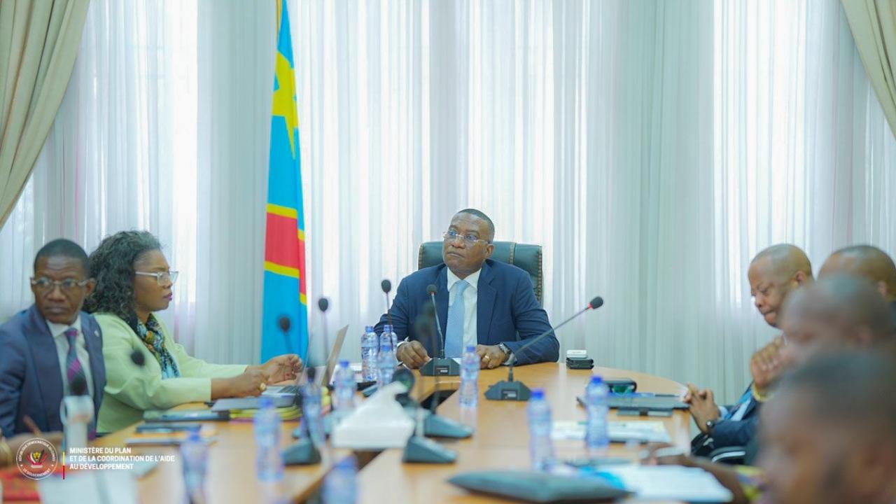 Le ministre du Plan Guylain Nyembo lors d'une séance de travail [photo d'illustration]