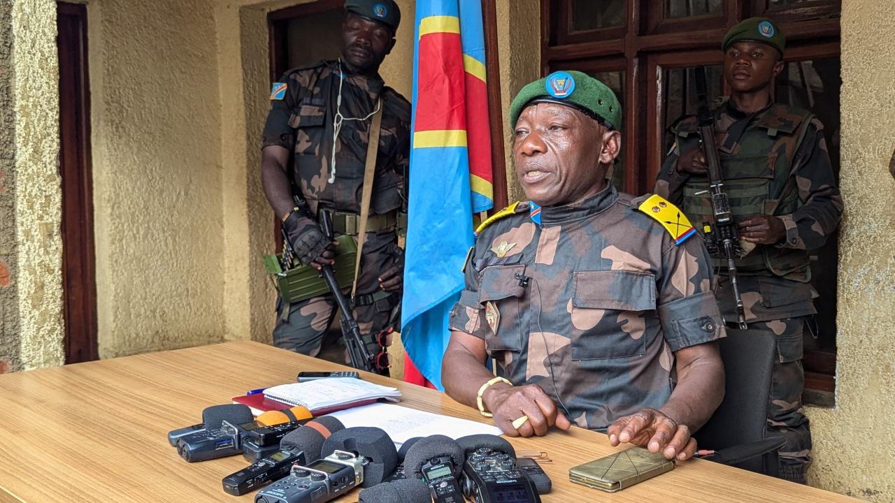 Le Lieutenant-Colonel Mak Hazukay, porte-parole des FARDC [photo d'illustration]