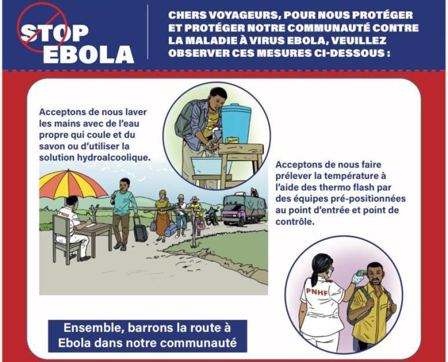 Une affiche de différentes mesures barrières annoncées par l'INSP