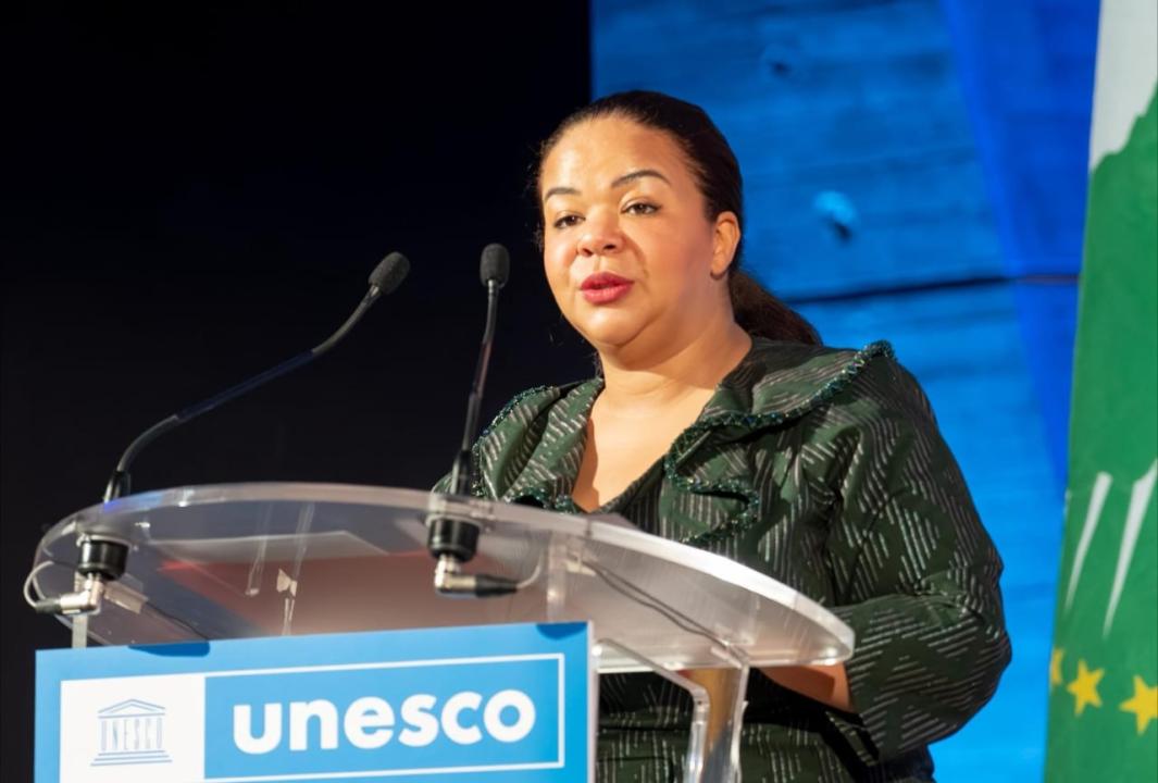 La ministre des Affaires étrangères, Thérèse Kayikwamba Wagner, à Paris, lors de l’ouverture de la Semaine africaine organisée par l’UNESCO [photo d'illustration]