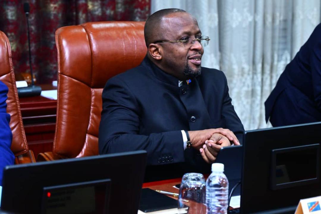 Le VPM en charge de l'Intérieur Jacquemain Shabani Lukoo lors de la 4è réunion extraordinaire du conseil des ministres ce 20 mai 2026