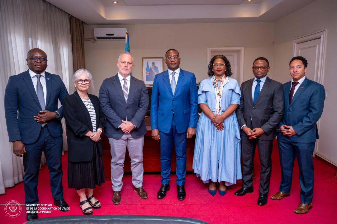 Le ministre du Plan Guylain Nyembo et la délégation canadienne [photo d'illustration]