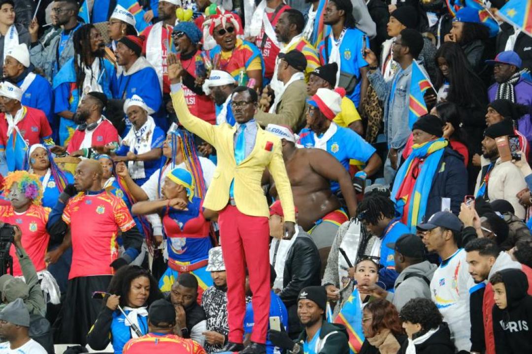 Les supporters des léopards lors d'un match à la CAN 2025 au Maroc