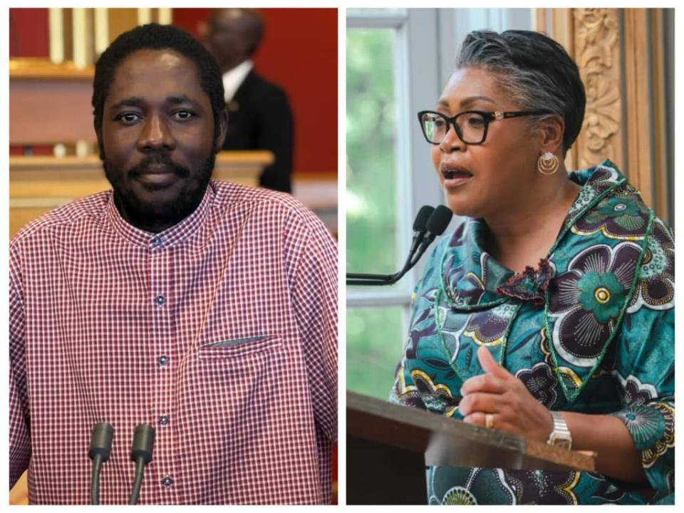 Le député Robert Agenong'A et la Première ministre Judith Suminwa