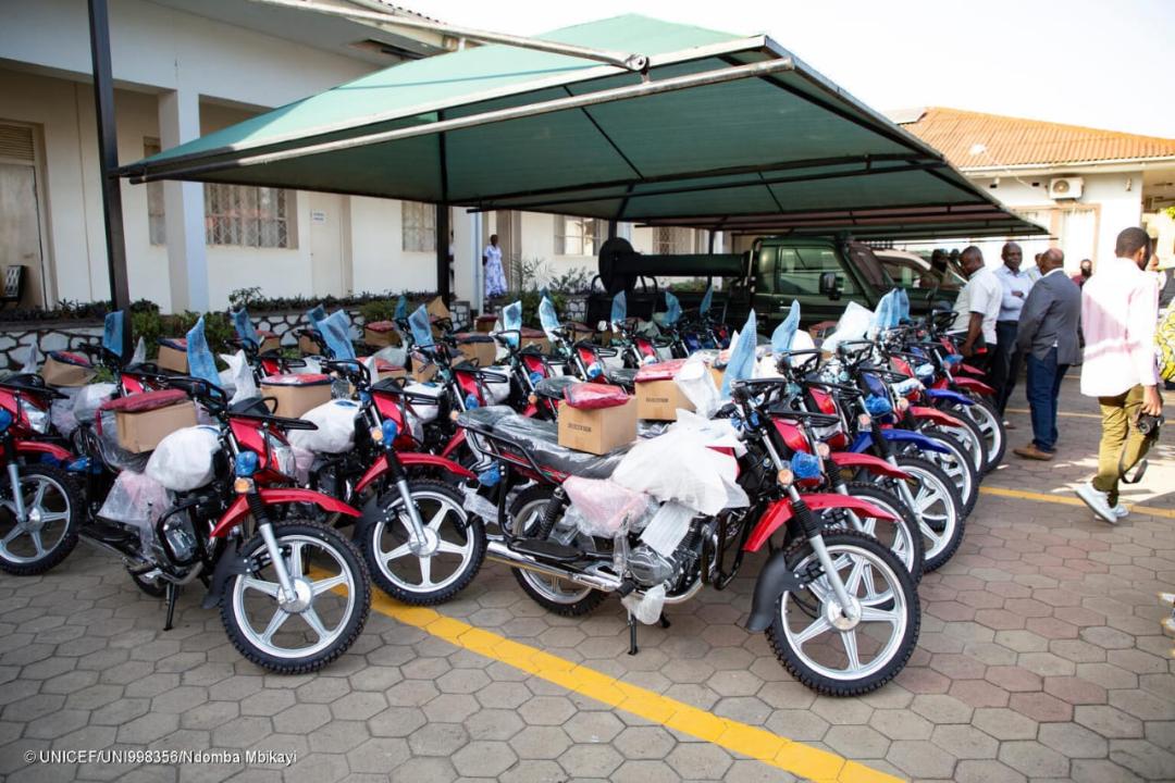 Les motos remises par l’UNICEF aux autorités provinciales [Photo d’illustration]