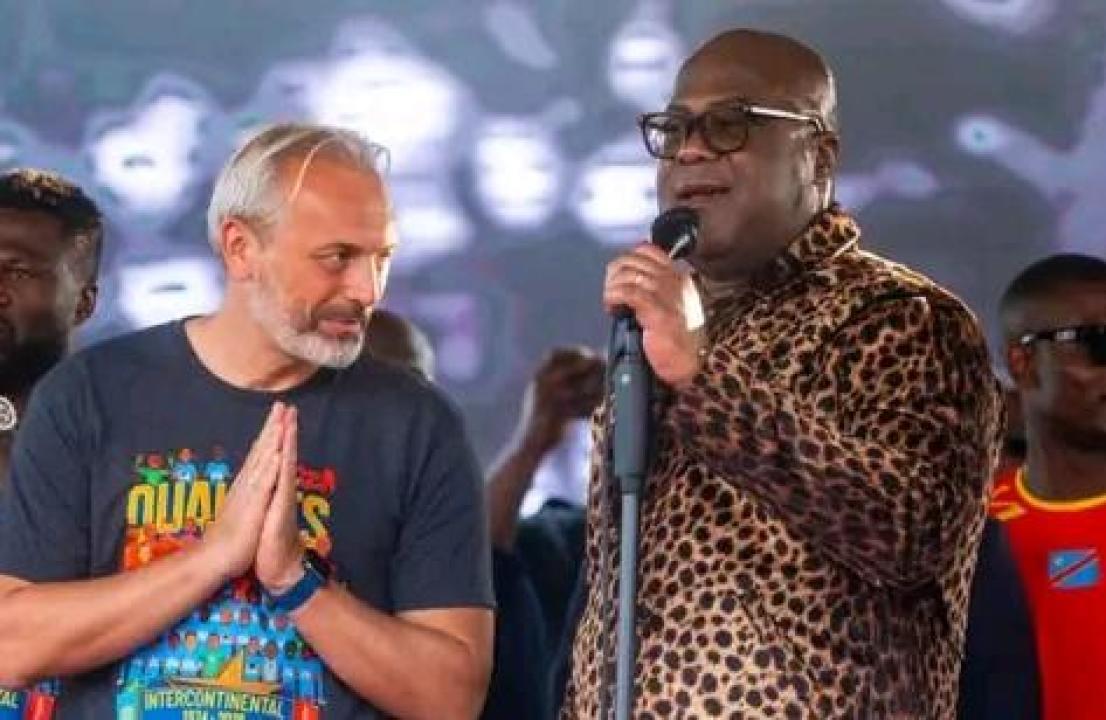 Le chef de l'État Félix-Antoine Tshisekedi, et le sélectionneur national Sébastien Desabre. [Photo d'illustration]