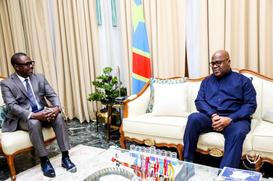 Le nouveau patron de la FECOFA reçu par le Président de la République Félix-Antoine Tshisekedi Tshilombo, mercredi 27 mai 2026