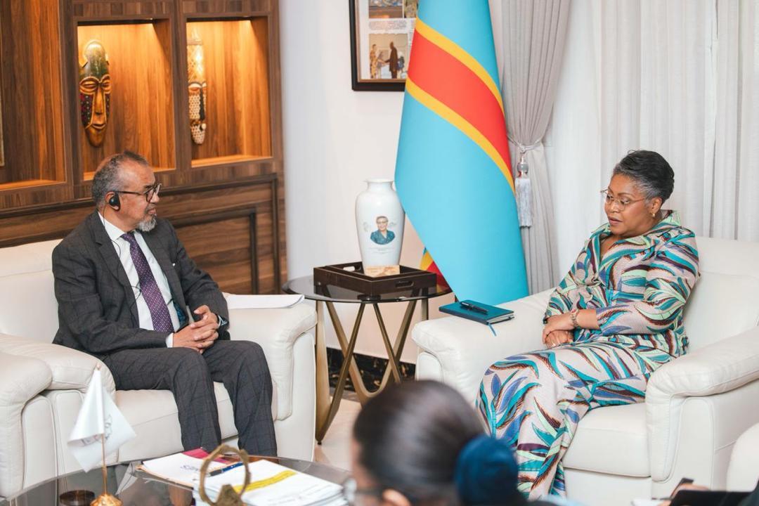 Échange entre la Première ministre de la RDC, Judith Suminwa et Tedros Adhanom, Directeur général de l'OMS