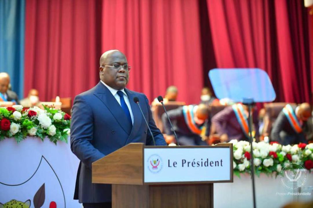 Le Président Félix-Antoine Tshisekedi Tshilombo prononçant le discours sur l’Etat de la nation [photo d’illustration]
