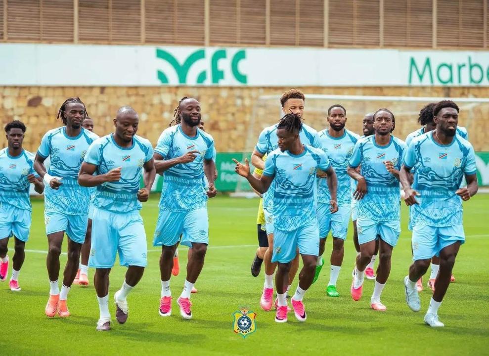 Les joueurs de la sélection congolaise -Léopards- en pleine séance d’entraînement à Marbella