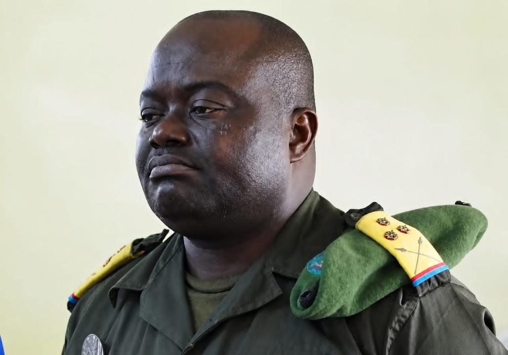 Le colonel Jean de Dieu Mambweni, condamné à mort pour crime de guerre dans le cadre du procès sur l'assassinat de deux experts des Nations Unies