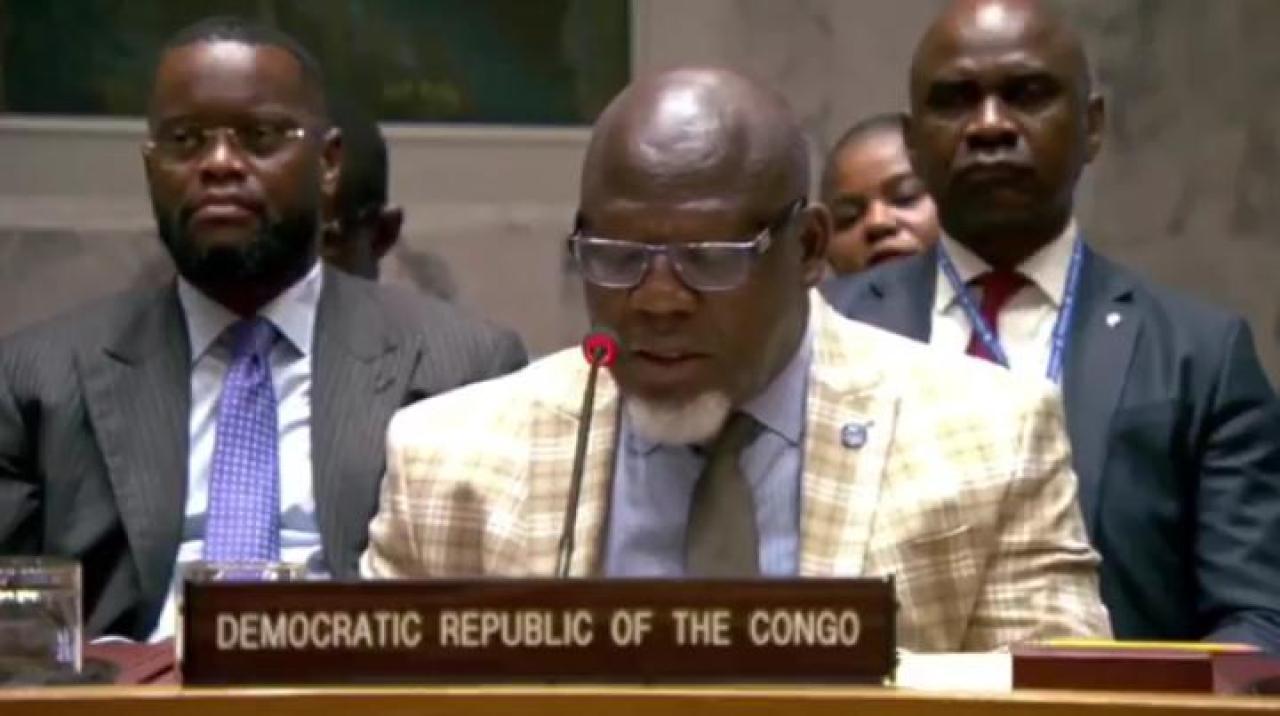 Zénon Mukongo Ngay, Représentant de la République démocratique du Congo auprès de l'ONU, ce mardi 09 juin 2026