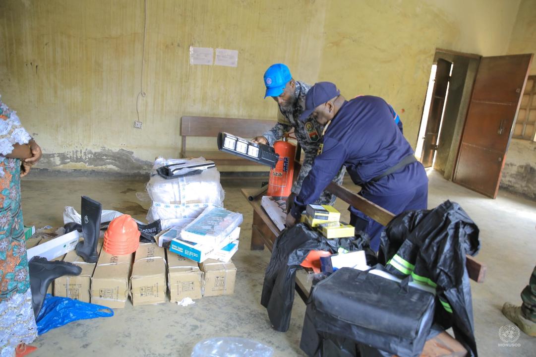 Détecteurs de métaux, lampadaires, caméras …, des équipes de surveillance que la MONUSCO doté la prison de Beni pour  renforcer  sa sécurité