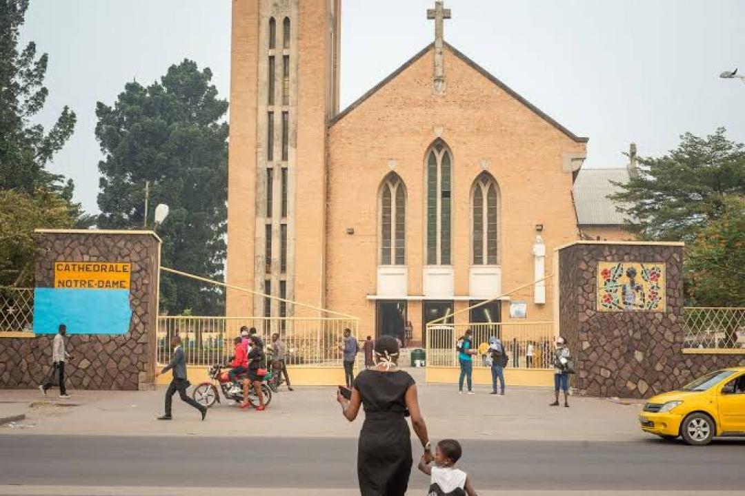 L’entrée principale de la Cathédrale Notre Dame du Congo à Kinshasa [photo d'illustration]