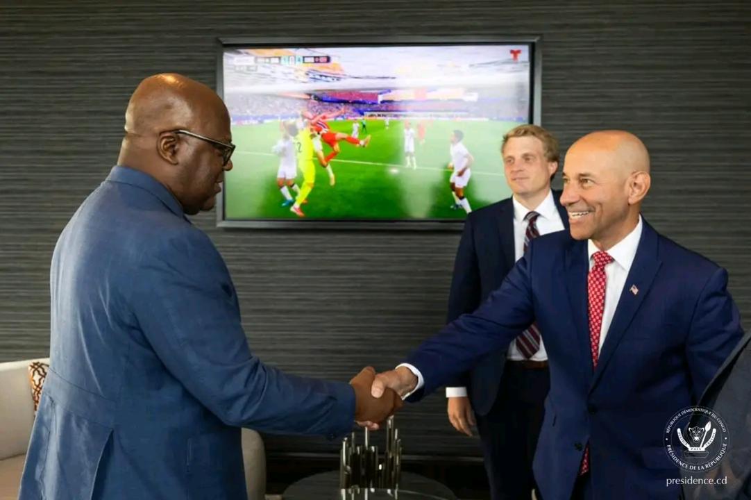 Le Président Félix Tshisekedi avec Frank W. Garcia Jr., Secrétaire d’État adjoint américain chargé des Affaires africaines [photo d'illustration]