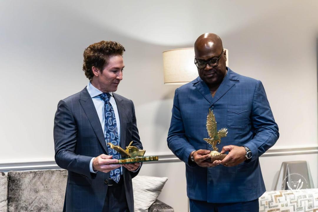 Le Président Félix Tshisekedi, avec le pasteur américain Joel Osteen [photo d'illustration]