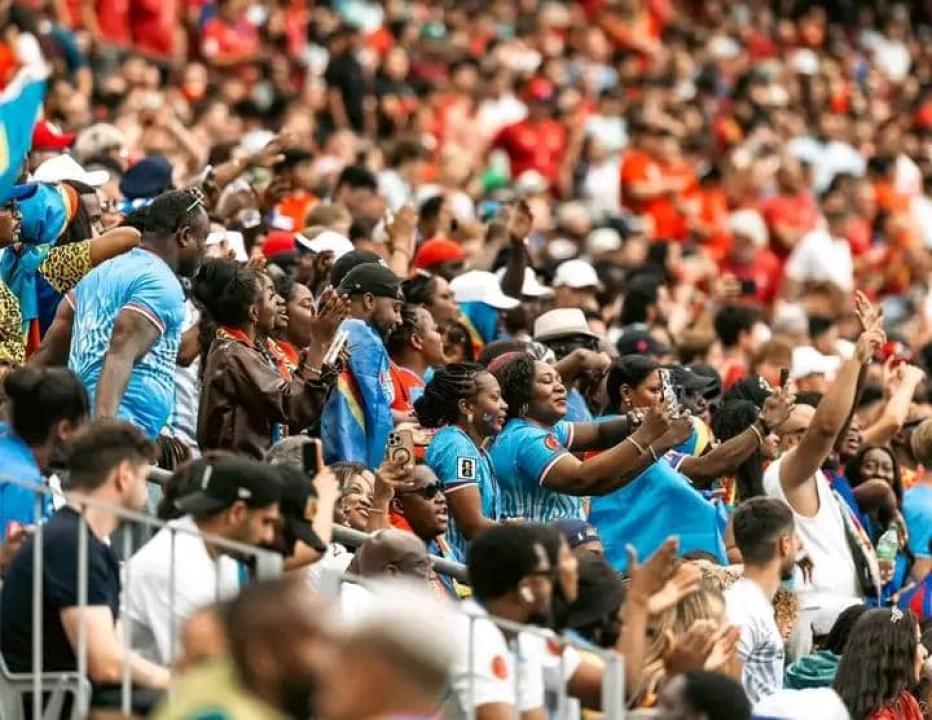 Les supporters congolais lors du match RDC-Portugal