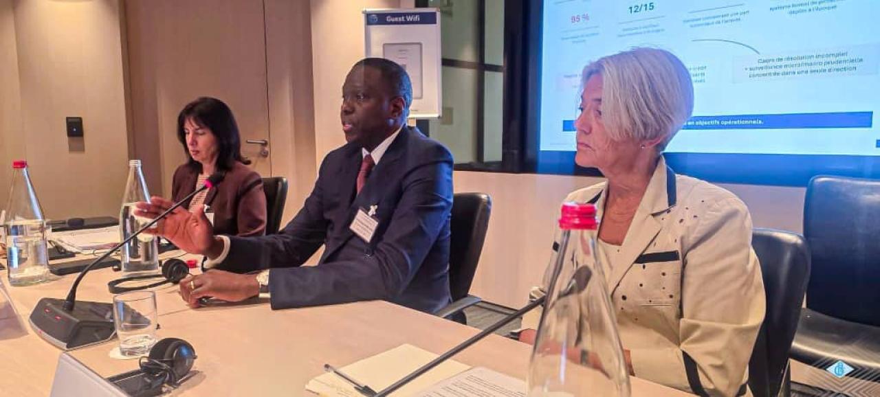 Le gouverneur de la BCC, André Wameso, lors du Forum de Paris 2026