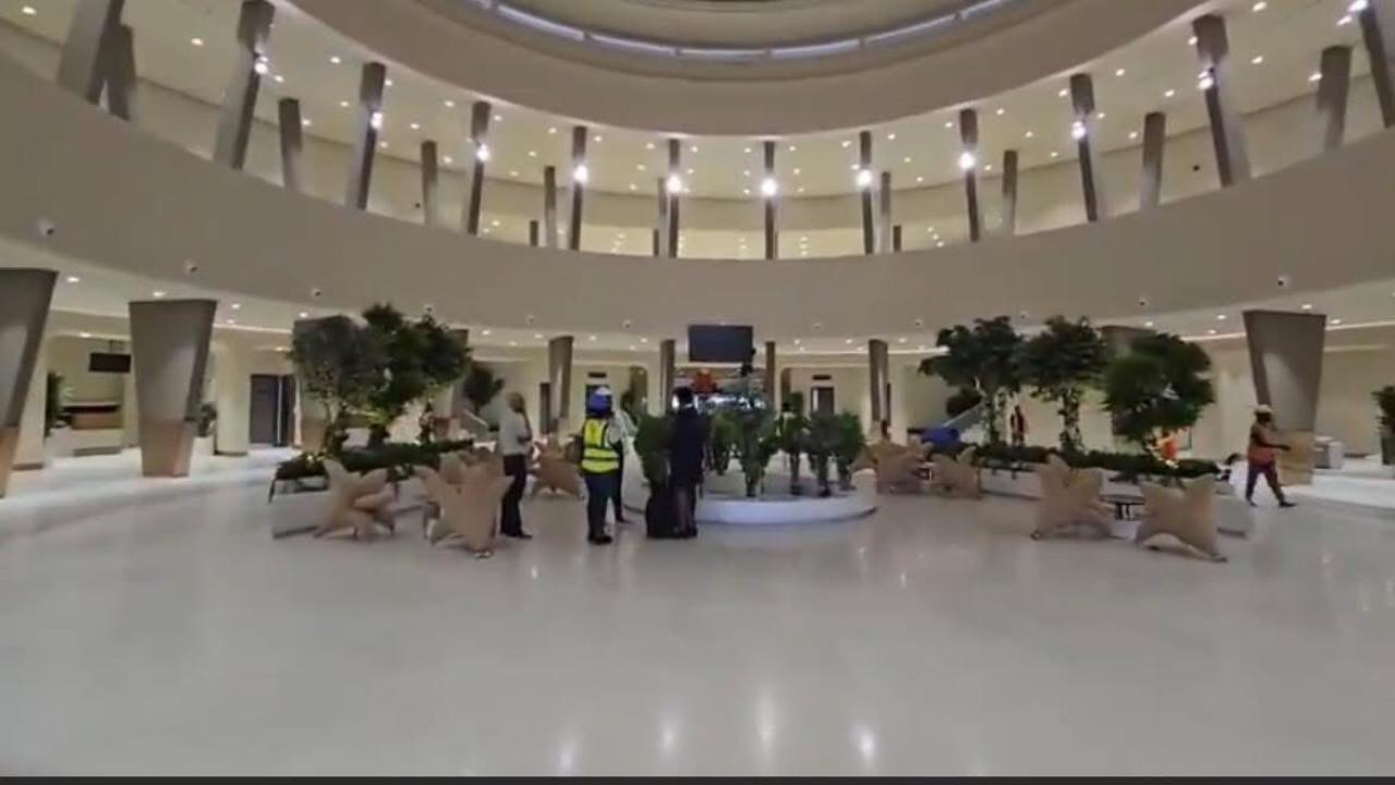 Vue intérieure de la rotonde réhabilitée de l'aéroport international de Ndjili à Kinshasa