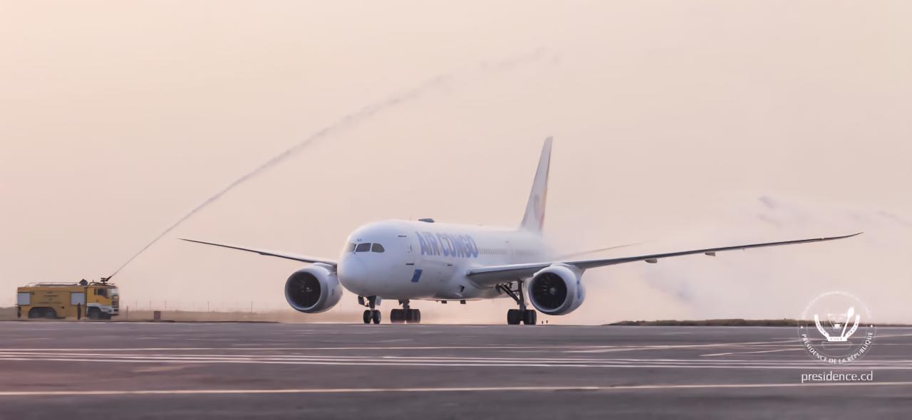 Le Boeing Dreamliner 787-800 de la compagnie nationale « Air Congo», réceptionné mardi 30 juin 2026