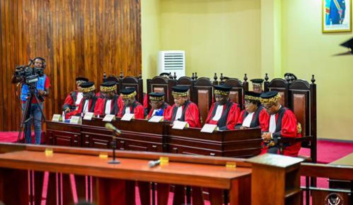 Les juges de la Cour Constituitutionnelle lors d'une audience
