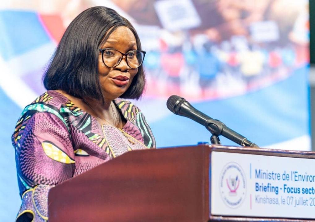 Marie Nyange, ministre de l'Environnement, du Développement durable et de la Nouvelle Écomonie du climat du gouvernement de la RDC