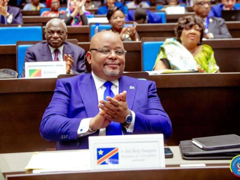 Aimé Boji Sangara,  président de l’Assemblée nationale en RDC