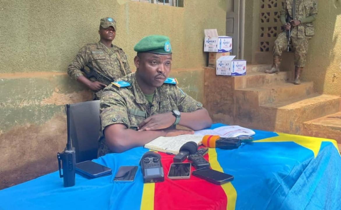 Le porte-parole du secteur opérationnel Sokola 1, le lieutenant Marc Elongo [photo d'illustration]