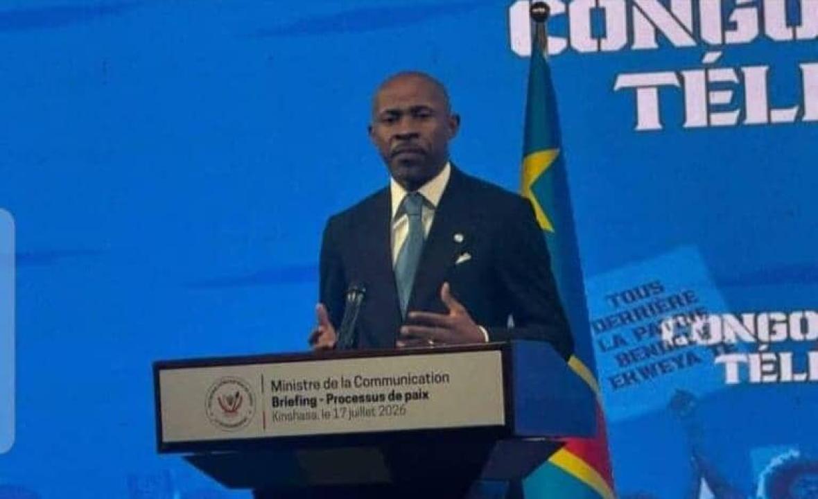Patrick Muyaya Katembwe, ministre de la Communication et Médias, porte-parole du gouvernement de la RDC