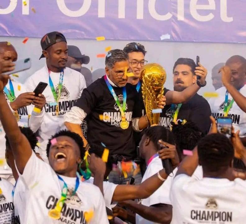 Le staff technique et les joueurs du TP Mazembe lors de la célébration de la 31è édition. [Photo d'illustration]