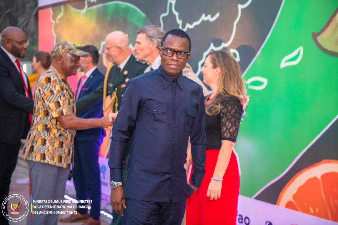 Le ministre délégué Eliezer Ntambwe Mposhi lors de la fête nationale du Royaume de Belgique, mardi 21 juillet 2026