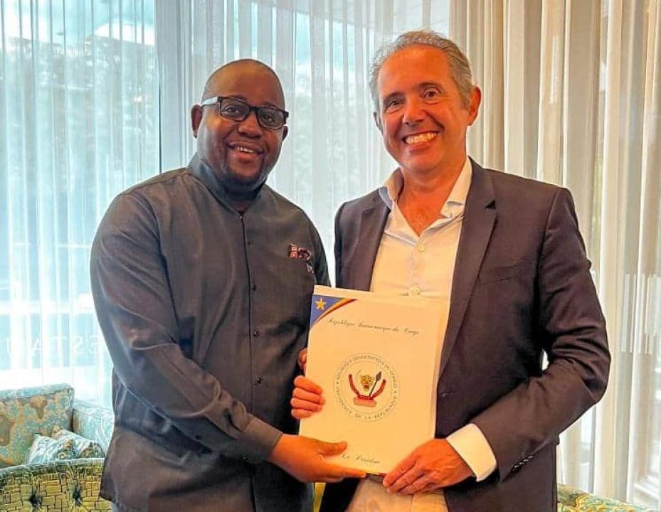 Le ministre Floribert Anzuluni remet un message du Président Félix Tshisekedi destiné aux autorités de l’Union européenne [photo d'illustration]