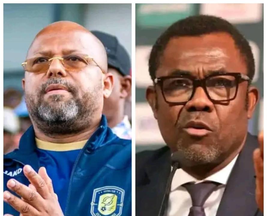 Le président du FC les Aigles du Congo Vidiye Tshimanga, et le président de la FECOFA Véron Mosengo. [Photo d'illustration]