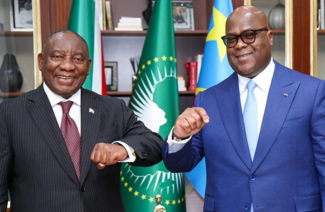 Cyril Ramaphosa et son homologue Félix Tshisekedi [photo d'illustration]
