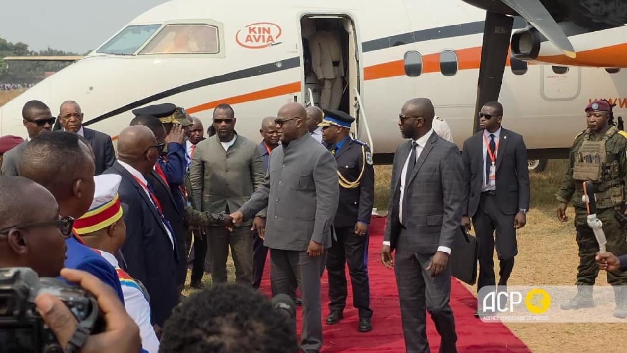 Le Président Félix Tshisekedi à son arrivée à Kamina [photo d’illustration]