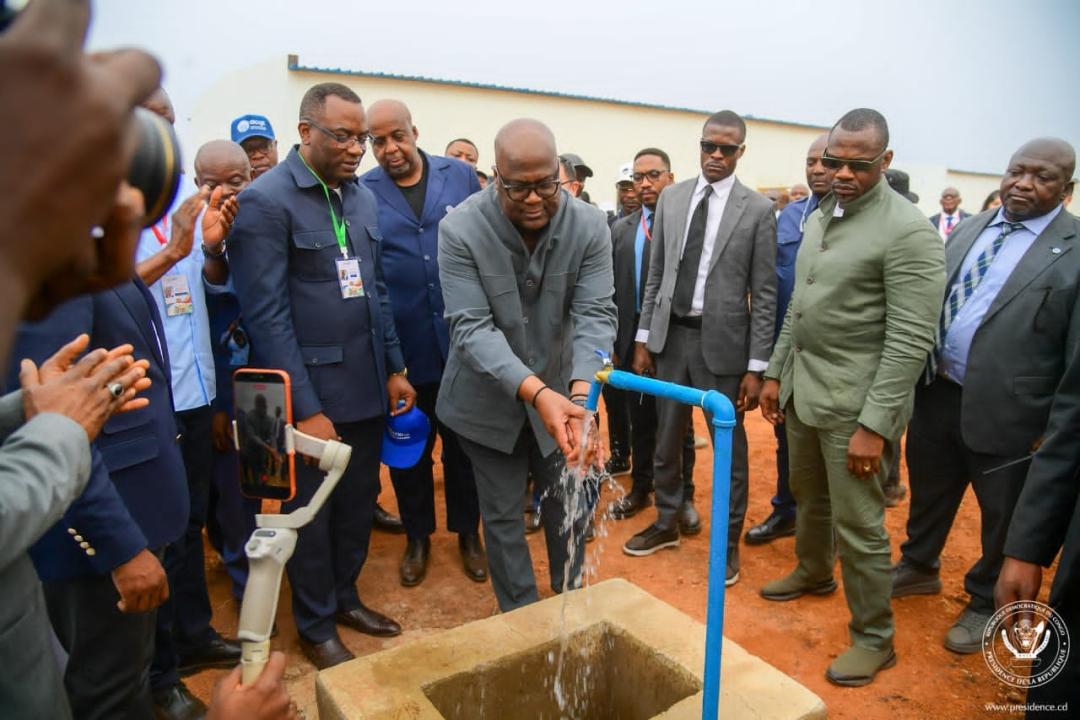 Le président Félix Tshisekedi ouvre les vannes de la nouvelle station de traitement d'eau de Lovoy à Kamina [photo d'illustration]